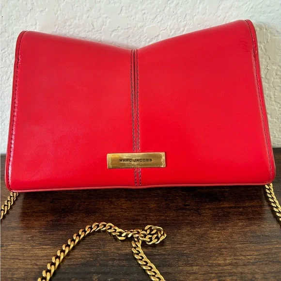Marc Jacobs Red Leather Crossbody Bag - Picture 9 of 10